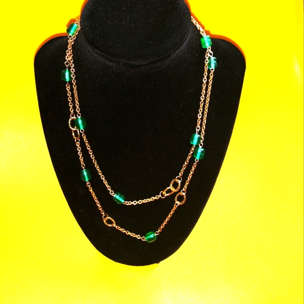 J CREW Green fashion Necklace